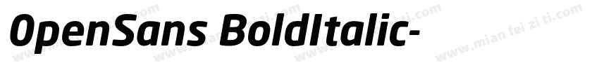 0penSans BoldItalic字体转换